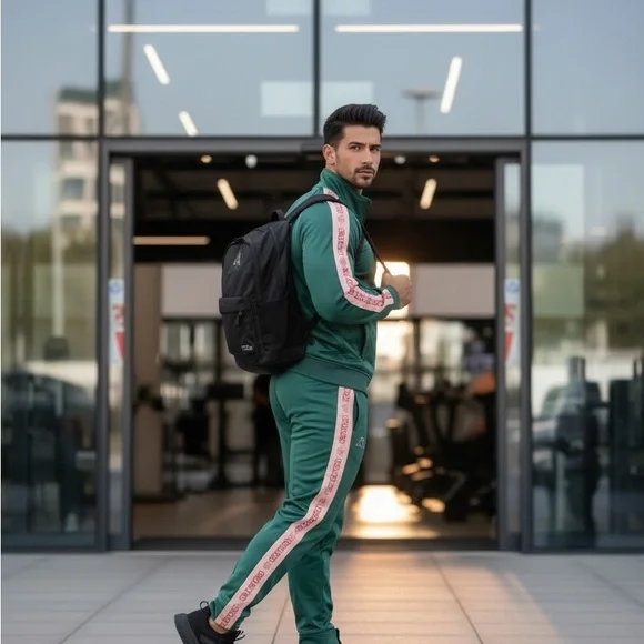 Kappa Men's Teal and Pink Track Jacket - Picture 2 of 4